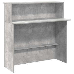 vidaXL Balc&atilde;o de recep&ccedil;&atilde;o 100x50x103,5 cm deriv. madeira cinza cimento