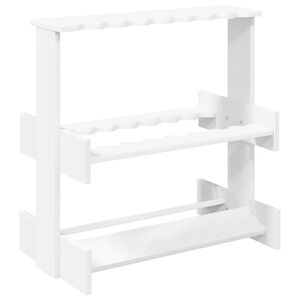 vidaXL Suporte para Taco de Sinuca Derivados de Madeira Branco