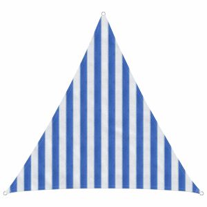 vidaXL Vela de Sombra Azul e Branco 2 x 2 x 2 m HDPE