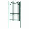 vidaXL Port&atilde;o de cerca EMMEN com pontas de a&ccedil;o 103x134,5 cm verde