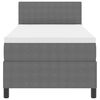 vidaXL Cama Box com cabeceira Cinza Claro e Branco 100 x 200 cm