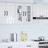 vidaXL Arm&aacute;rio parede de cozinha porta vidro Lucca branco brilhante