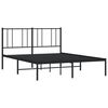 vidaXL Estrutura de cama com cabeceira 140x200 cm metal preto