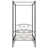 vidaXL Estrutura de cama com dossel 90x200 cm metal cinzento