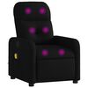 vidaXL Poltrona de massagens reclin&aacute;vel tecido preto