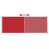 vidaXL Toldo lateral retr&aacute;til para p&aacute;tio 180x500 cm vermelho