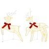 vidaXL Rena de Natal 2 unid. 40 LED Branco quente 43 x 19 x 65 cm