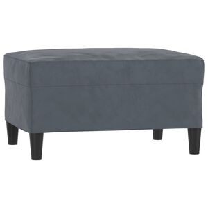vidaXL Apoio de p&eacute;s 70x55x41 cm veludo cinzento-escuro