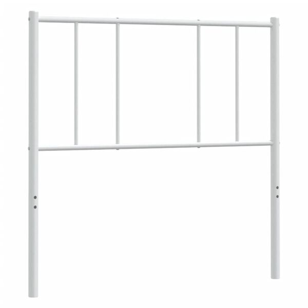 vidaXL Cabeceira de substitui&ccedil;&atilde;o 90 cm metal branco