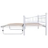 vidaXL Estrutura de cama em a&ccedil;o 180x200/90x200 cm branco