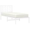 vidaXL Estrutura de cama sem colch&atilde;o com cabeceira 75x190 cm branco
