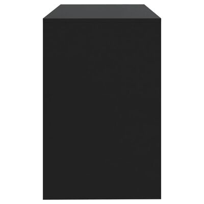 vidaXL Secretária 101x50x76,5 cm aglomerado preto