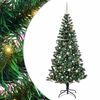 vidaXL &Aacute;rvore de Natal Artificial Pr&eacute;-iluminada Verde 210 cm