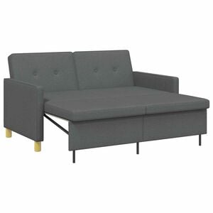 vidaXL Sof&aacute;-cama retr&aacute;til Cinzento-Escuro Tecido