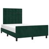 vidaXL Estrutura de cama com colch&atilde;o verde escuro 120x190 cm Veludo