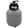 vidaXL Filtro de areia p/ piscina v&aacute;lvula de 4 posi&ccedil;&otilde;es cinzento 350mm