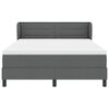 vidaXL Cama Box com colch&atilde;o Cinzento escuro 160 x 200 cm tecido