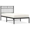 vidaXL Estrutura de cama com cabeceira 90x190 cm metal preto