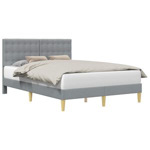 vidaXL Estrutura da Cama Cinzento-claro 140 x 200 cm Tecido