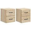 vidaXL Gabinete de Canto Montado na Parede 2 unid. Carvalho Sonoma