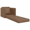 vidaXL Sof&aacute;-Cama 60cm Cappuccino Couro Artificial