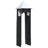 VidaXL Cortinas para cama elevada com t&uacute;nel e torre branco e preto