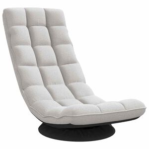 vidaXL Cadeira de piso girat&oacute;ria 70x51x79 cm tecido cinzento nublado