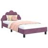 vidaXL Estrutura de Cama Infantil com Cabeceira Roxo 90 x 190 cm