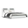 vidaXL Estrutura cama c/ cabeceira 135x190 cm derivados madeira branco
