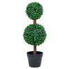 vidaXL Planta artificial buxo em forma de esfera com vaso 60 cm verde