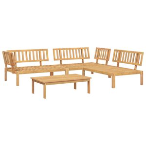 vidaXL 4 pcs conjunto de m&oacute;veis de paletes p/ jardim ac&aacute;cia maci&ccedil;a