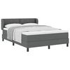 vidaXL Cama box spring com colch&atilde;o Cinzento escuro 160 x 200 cm tecido