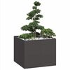 vidaXL Vaso floreira 100x100x80 cm a&ccedil;o preto