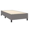 vidaXL Cama box spring c/ colch&atilde;o e LED 80x200 cm tecido cinza-escuro