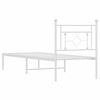 vidaXL Estrutura de cama sem colch&atilde;o com cabeceira 75x190 cm branco