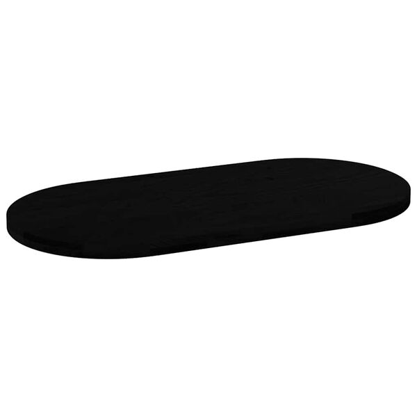 vidaXL Tampo de mesa 120x60x4 cm carvalho maci&ccedil;a oval castanho-escuro
