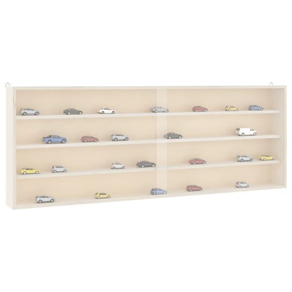 vidaXL Vitrine de colecionador de madeira com portas 100x8,5x37 cm