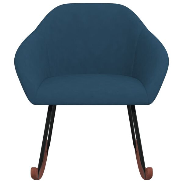 vidaXL Cadeira de baloiço tecido azul