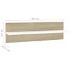 vidaXL Estantes de parede 2 pcs 60x11,5x18 cm contrapl. branco/sonoma