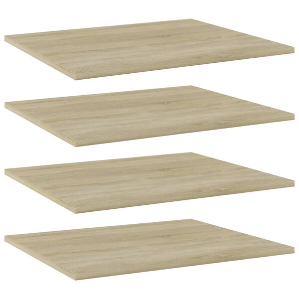vidaXL Prateleiras estante 4pcs 60x50x1,5cm contraplacado cor carvalho