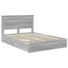 vidaXL Cama com Armazenamento com cabeceira Cinza Sonoma 140 x 200 cm
