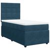 vidaXL Cama boxspring com colch&atilde;o 100x200 cm veludo azul
