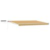 vidaXL Toldo Retr&aacute;til El&eacute;trico Amarelo, Cinza e Branco 4,5 &times; 3,5 m