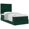 vidaXL Estrutura cama otomana colch&otilde;es 90x190cm veludo verde escuro