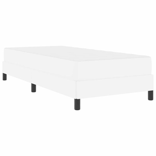 vidaXL Estrutura da Cama com colch&atilde;o Branco Puro 90 x 200 cm tecido