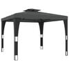 VidaXL Gazebo com telhado duplo 2,98x2,98 m a&ccedil;o antracite