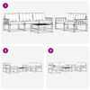 vidaXL Conjunto de Sof&aacute;s para Exterior 6 pcs Natural e Creme