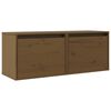 vidaXL Arm&aacute;rios de parede 2 pcs 45x30x35 cm pinho maci&ccedil;o castanho mel