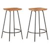 vidaXL Bancos de bar 2 pcs madeira de ac&aacute;cia maci&ccedil;a