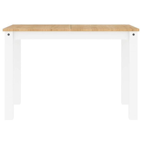 vidaXL Mesa de jantar PANAMA 112x60x75 cm pinho maci&ccedil;o branco